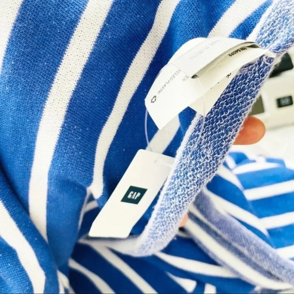GAP NEW‎ Blue Cotton Stripe Scarf OS